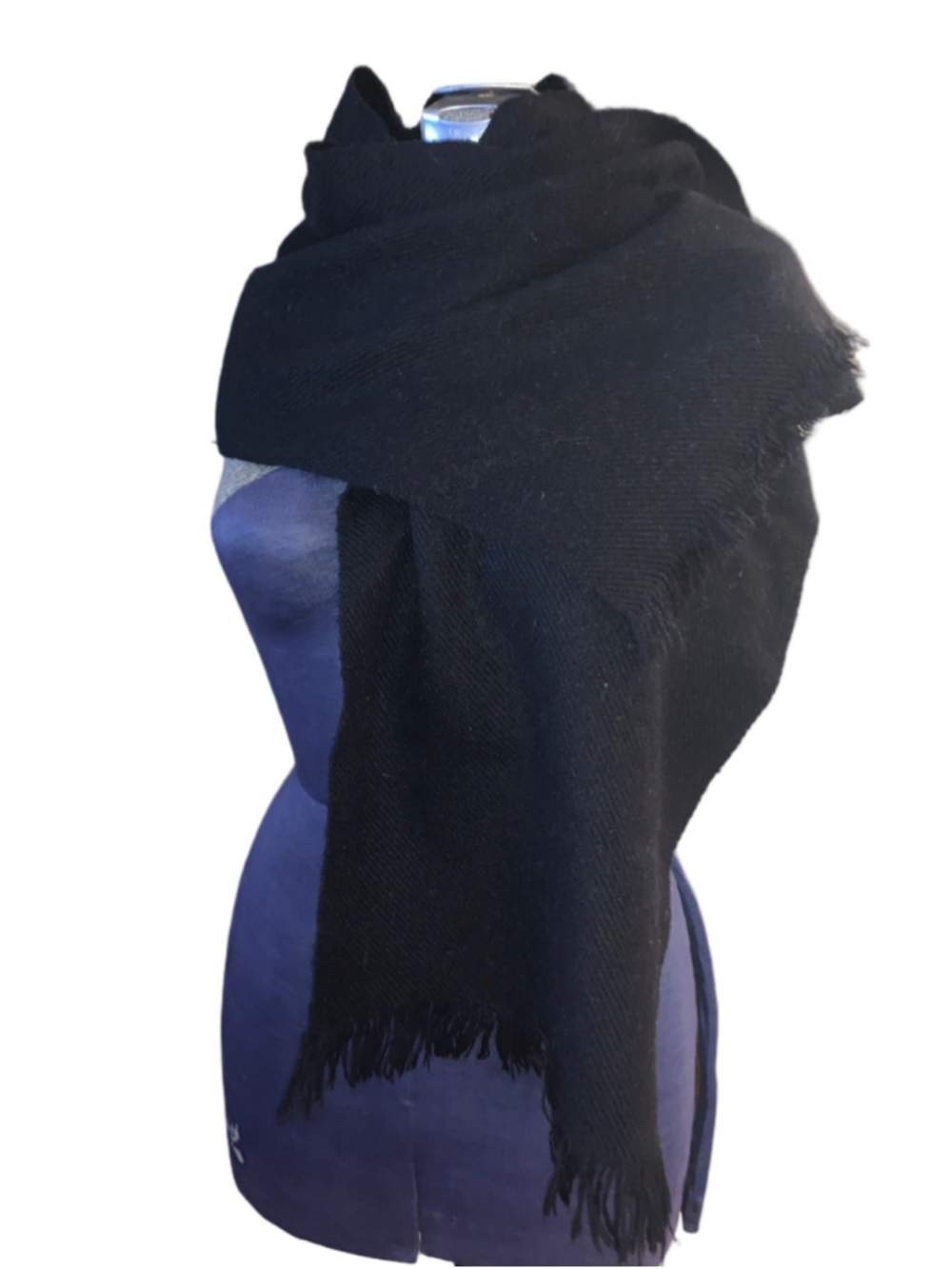 Women's Unbranded Black Fringed Scarf One Size